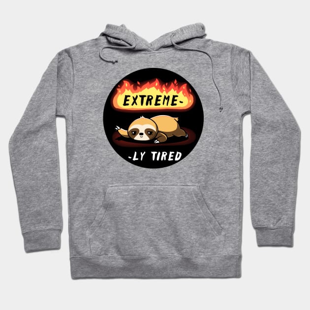 Extremely Tired Cute funny Bear Panda animal lover quote Artwork Hoodie by LazyMice